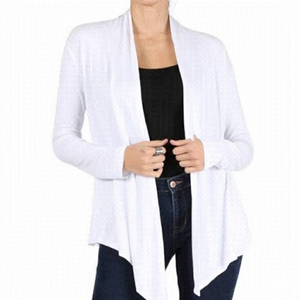 𝅺pact White Asymmetrical Organic Cotton cardigan XS